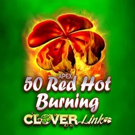 50 Red Hot Burning Clover Links casino game by Novomatic – featured logo at Lucky Wave Casino