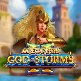 Age Of The Gods: God Of Storms 2 online game logo by Playtech on lucky-wavecasino.com