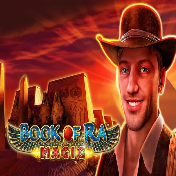 Book of Ra Magic slot logo by Greentube at Lucky Wave Casino