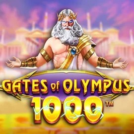 Gates of Olympus 1000 online game logo by Pragmatic Play on lucky-wavecasino.com
