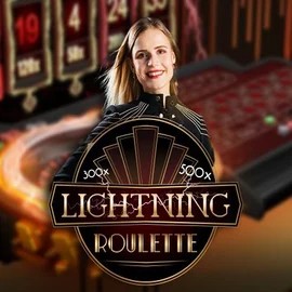 Official Live Casino logo: Lightning Roulette by Evolution at Lucky Wave Casino