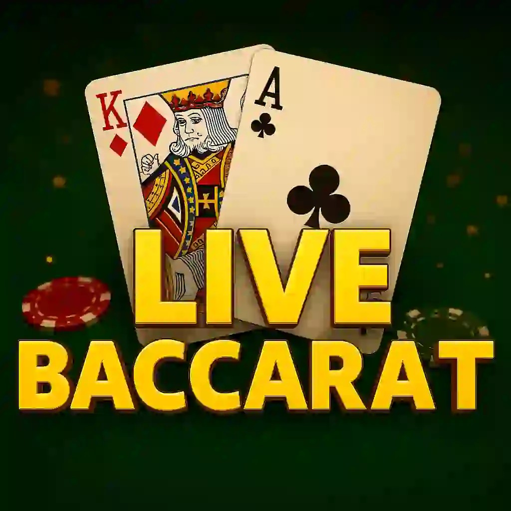 Live Baccarat casino game by Evolution – featured logo at Lucky Wave Casino