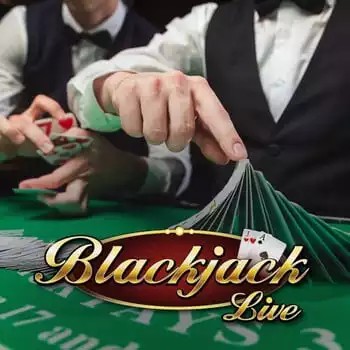 Live Blackjack game by Evolution – logo hosted on Lucky Wave Casino